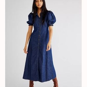 Free People Debbie Jean Denim Dress NWT
